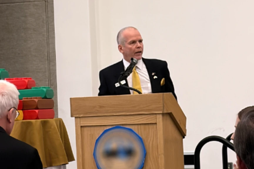 Mayor Gerry Friedel presents at 2026 State of the Town